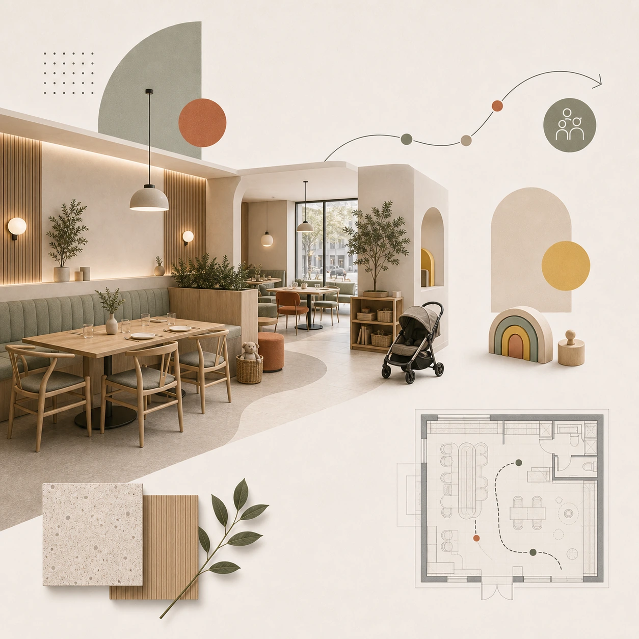 Familjerestaurang inredning – barnvänlig restaurangdesign Sverige