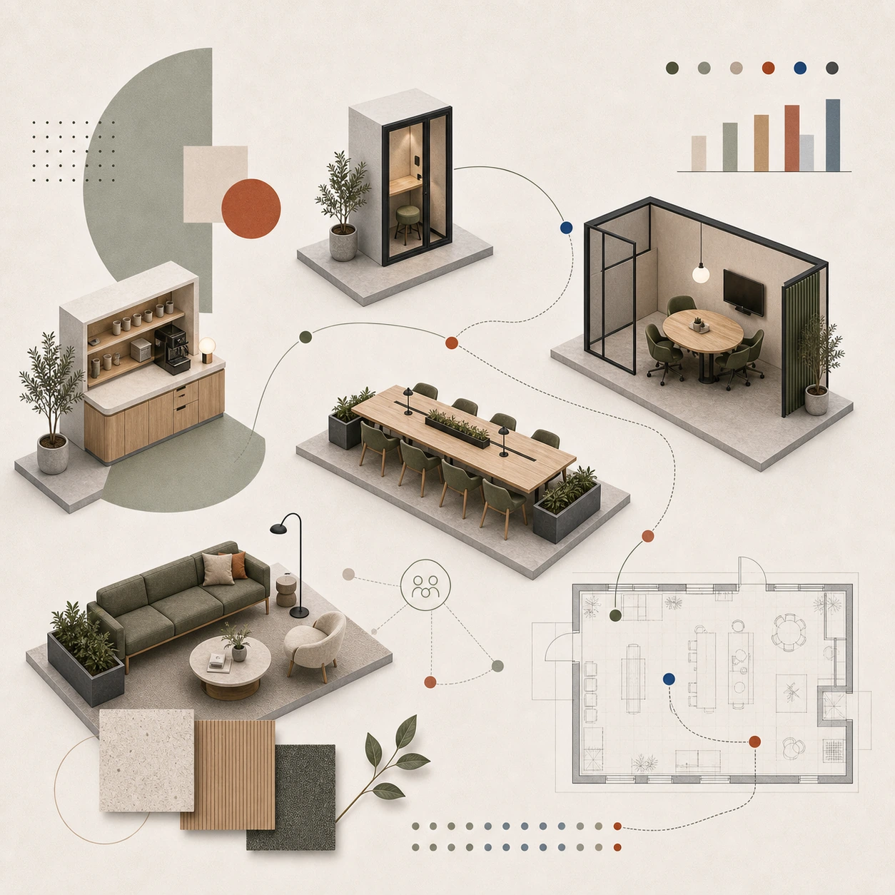 Coworking design Stockholm – inredning för delade kontorslokaler